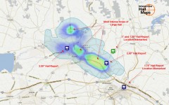 Hail Map Rome, NY July 23, 2012