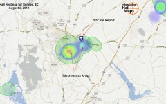 Hail Map for Sumter, SC August 2, 2012