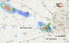 Hail Map for Danville, IN August 9, 2012