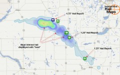 Hail Map for Morris, MN August 15, 2012