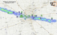 Hail Map for Indianapolis, IN September 21, 2012