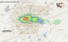 Hail Map for San Antonio, TX February 3, 2012