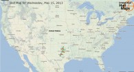 Hail Map for Wednesday, May 15, 2013