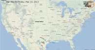 Hail Map for Friday, May 10, 2013