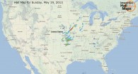 Hail Map for Sunday, May 19, 2013