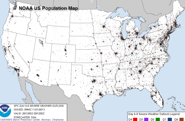 NOAA population map
